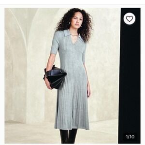 Sweater dress Banana Republic NWT light merino wool fisherman preppy euro chic